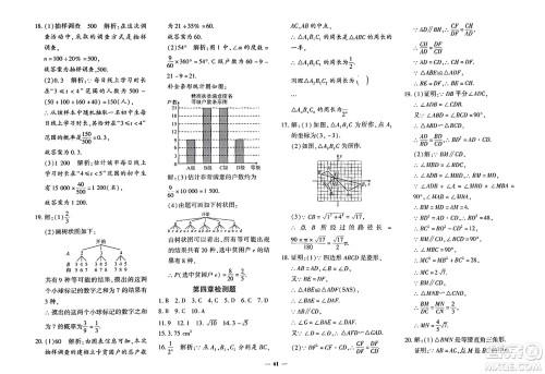 吉林教育出版社2023年秋黄冈360度定制密卷九年级数学全一册北师大版答案