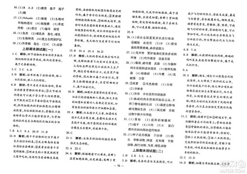 济南出版社2023年秋黄冈360度定制密卷八年级生物上册通用版答案 济南出版社2023年秋黄冈360度定制密卷八年级生物上册通用版答案