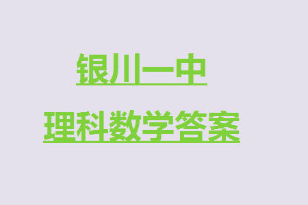 银川一中2024届高三上学期11月第四次月考理科数学参考答案