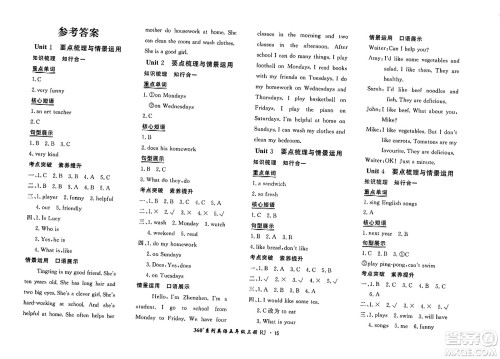 济南出版社2023年秋黄冈360度定制密卷五年级英语上册人教PEP版答案 济南出版社2023年秋黄冈360度定制密卷五年级英语上册人教PEP版答案