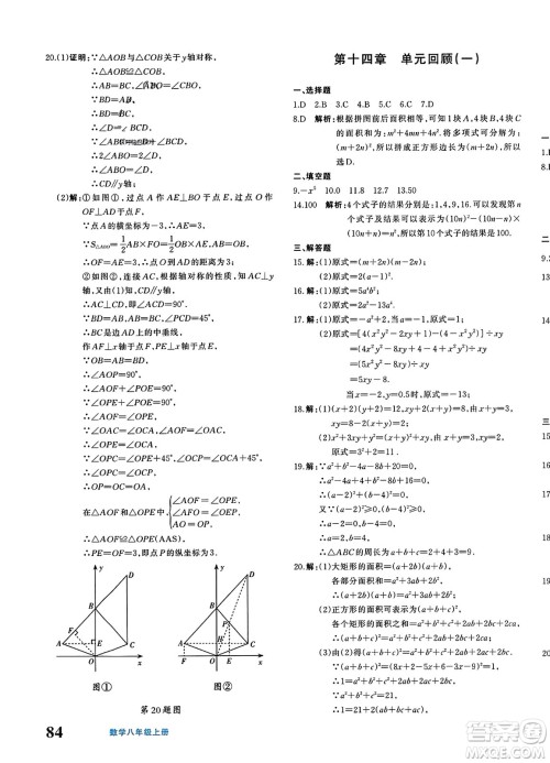 新疆青少年出版社2023年秋优学1+1评价与测试八年级数学上册通用版答案 新疆青少年出版社2023年秋优学1+1评价与测试八年级数学上册通用版答案