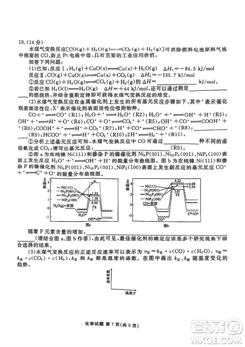 广东衡水金卷2024届高三上学期11月联考化学参考答案