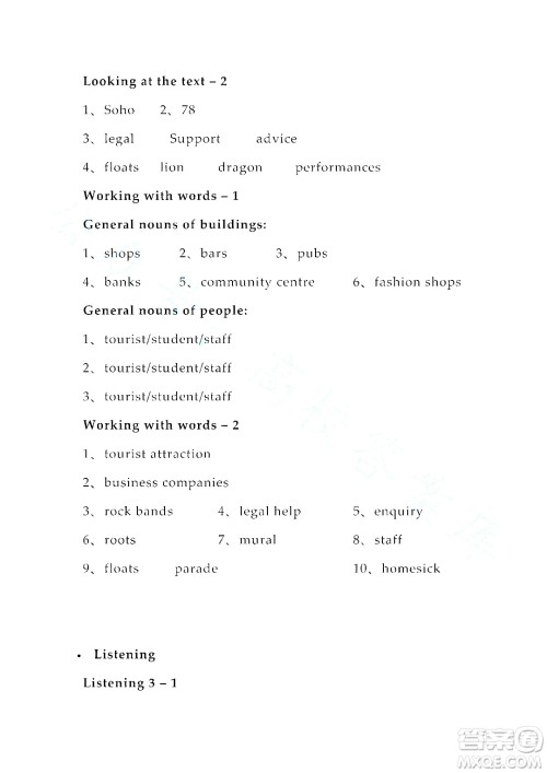上海外语教育出版社2023高职国际进阶英语综合教程练习册1答案 上海外语教育出版社2023高职国际进阶英语综合教程练习册1答案