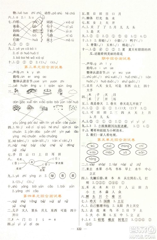 四川大学出版社2023年秋课堂点睛一年级语文上册人教版湖南专版参考答案