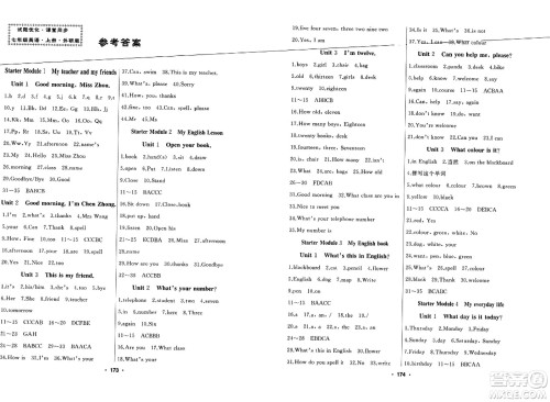 延边人民出版社2023年秋试题优化课堂同步七年级英语上册外研版答案 延边人民出版社2023年秋试题优化课堂同步七年级英语上册外研版答案