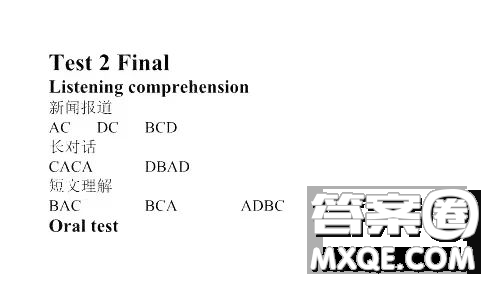 外语教学与研究出版社大学英语听说教程4答案