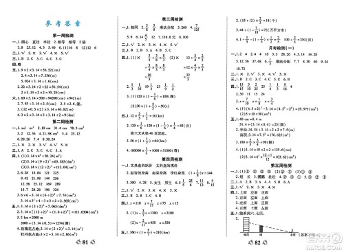 山东美术出版社2023年秋全能练考卷六年级数学上册北师大版答案