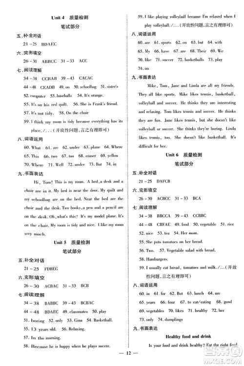 云南美术出版社2023年秋畅行课堂七年级英语上册人教版答案 云南美术出版社2023年秋畅行课堂七年级英语上册人教版答案
