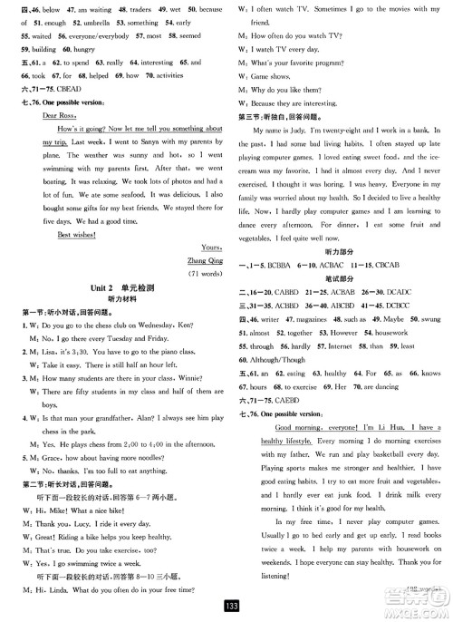 延边人民出版社2023年秋励耘书业励耘新同步八年级英语上册人教版答案 延边人民出版社2023年秋励耘书业励耘新同步八年级英语上册人教版答案