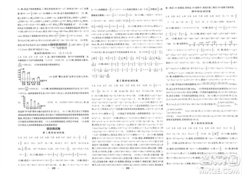 四川大学出版社2023年秋名校课堂内外七年级数学上册湘教版参考答案