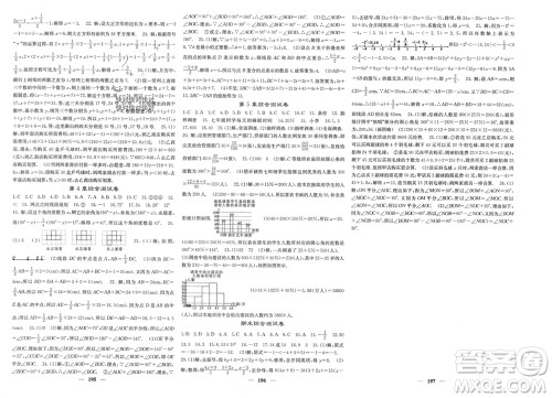 四川大学出版社2023年秋名校课堂内外七年级数学上册湘教版参考答案