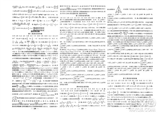 四川大学出版社2023年秋名校课堂内外八年级数学上册湘教版参考答案