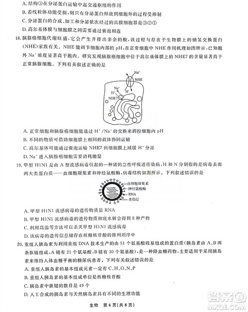 辽宁名校联盟2023-2024年高一上12月联考生物试卷答案 辽宁名校联盟2023-2024年高一上12月联考生物试卷答案
