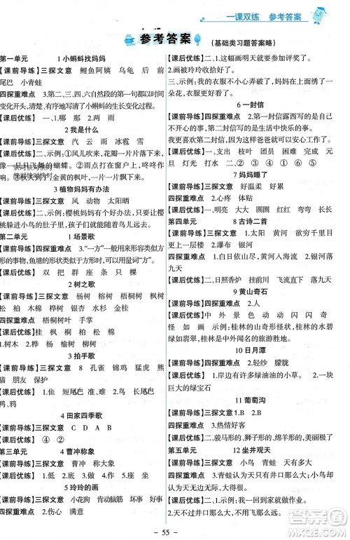 辽宁少年儿童出版社2023年秋世纪金榜金榜大讲堂全彩笔记二年级语文上册通用版参考答案 辽宁少年儿童出版社2023年秋世纪金榜金榜大讲堂全彩笔记二年级语文上册通用版参考答案
