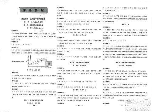 四川大学出版社2023年秋名校课堂内外八年级生物上册人教版参考答案