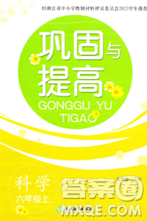 浙江教育出版社2023年秋巩固与提高六年级科学上册通用版答案 浙江教育出版社2023年秋巩固与提高六年级科学上册通用版答案