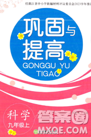 浙江教育出版社2023年秋巩固与提高九年级科学上册通用版答案 浙江教育出版社2023年秋巩固与提高九年级科学上册通用版答案