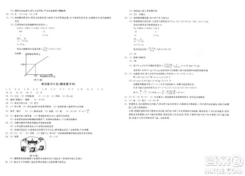 浙江教育出版社2023年秋巩固与提高九年级科学上册通用版答案