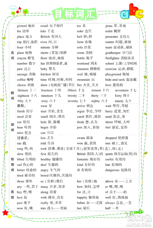 吉林教育出版社2023年秋状元成才路状元大课堂五年级英语上册外研版答案