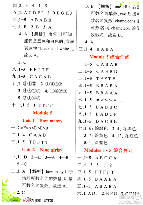 吉林教育出版社2023年秋状元成才路状元大课堂三年级英语上册外研版答案 吉林教育出版社2023年秋状元成才路状元大课堂三年级英语上册外研版答案