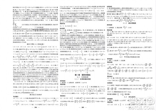 四川大学出版社2023年秋名校课堂内外九年级数学上册湘教版参考答案