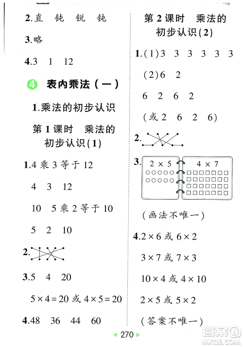 武汉出版社2023年秋状元成才路状元大课堂二年级数学上册人教版答案