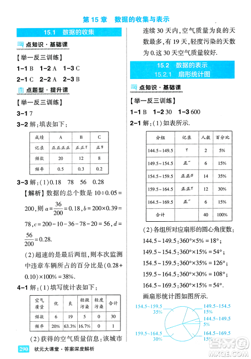 吉林教育出版社2023年秋状元成才路状元大课堂八年级数学上册华东师大版答案