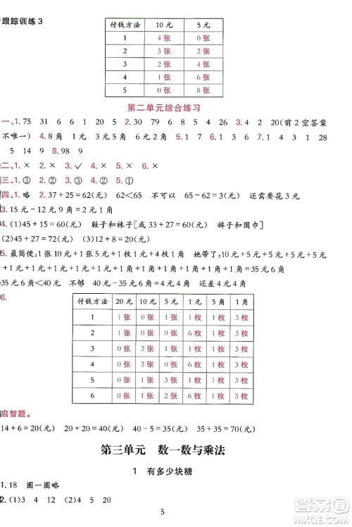 浙江教育出版社2023年秋全优方案夯实与提高二年级数学上册北师大版答案 浙江教育出版社2023年秋全优方案夯实与提高二年级数学上册北师大版答案