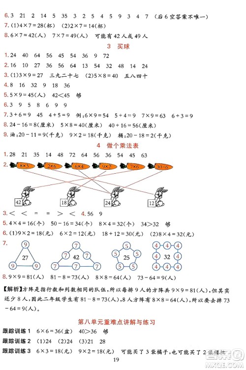 浙江教育出版社2023年秋全优方案夯实与提高二年级数学上册北师大版答案 浙江教育出版社2023年秋全优方案夯实与提高二年级数学上册北师大版答案