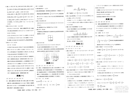 武汉出版社2023年秋学练优七年级数学上册北师大版河南专版答案 武汉出版社2023年秋学练优七年级数学上册北师大版河南专版答案