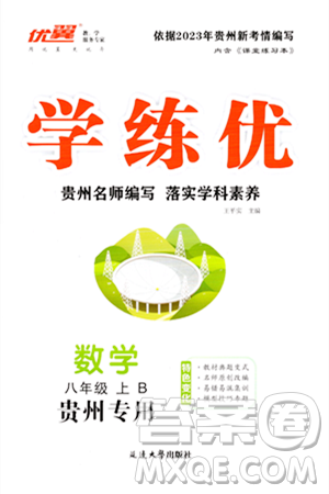 延边大学出版社2023年秋学练优八年级数学上册北师大版贵州专版答案 延边大学出版社2023年秋学练优八年级数学上册北师大版贵州专版答案
