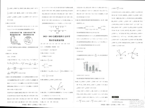 宁夏人民教育出版社2023年秋学练优七年级数学上册沪科版答案