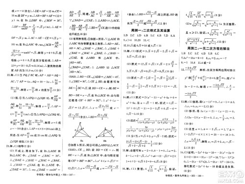 宁夏人民教育出版社2023年秋学练优九年级数学上册华师版答案