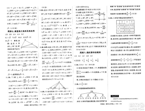 宁夏人民教育出版社2023年秋学练优九年级数学上册华师版答案