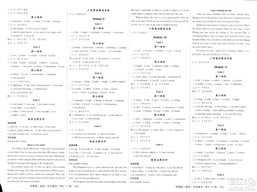 延边大学出版社2023年秋学练优九年级英语上册外研版广西专版答案 延边大学出版社2023年秋学练优九年级英语上册外研版广西专版答案