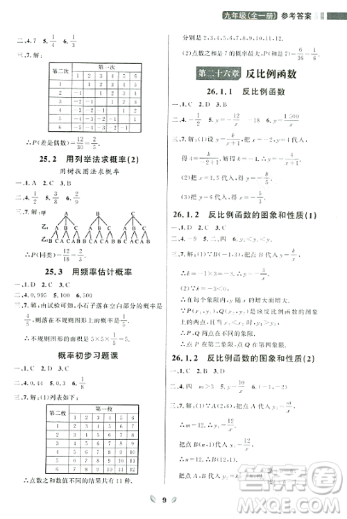 延边大学出版社2023年秋点石成金金牌夺冠九年级数学全一册人教版辽宁专版答案