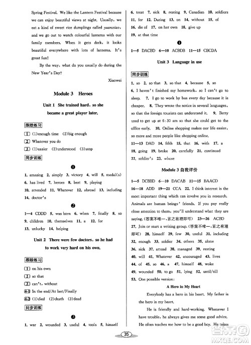 北京教育出版社2023年秋教与学课程同步讲练九年级英语全一册外研版答案