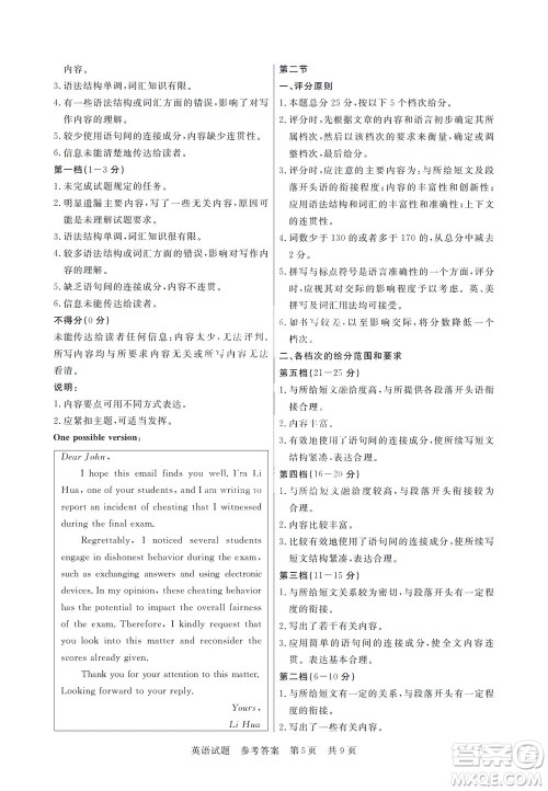 T8联考2024届高三上学期第一次学业质量评价英语参考答案 T8联考2024届高三上学期第一次学业质量评价英语参考答案