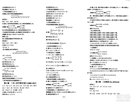 湖南教育出版社2023年秋学科素养与能力提升八年级数学上册湘教版答案