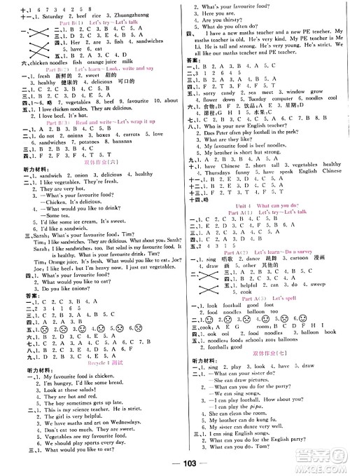 西安出版社2023年秋夺冠新课堂随堂练测五年级英语上册人教版答案 西安出版社2023年秋夺冠新课堂随堂练测五年级英语上册人教版答案
