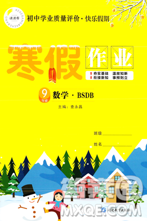 延边教育出版社2024年寒假作业九年级数学北师大版答案 延边教育出版社2024年寒假作业九年级数学北师大版答案