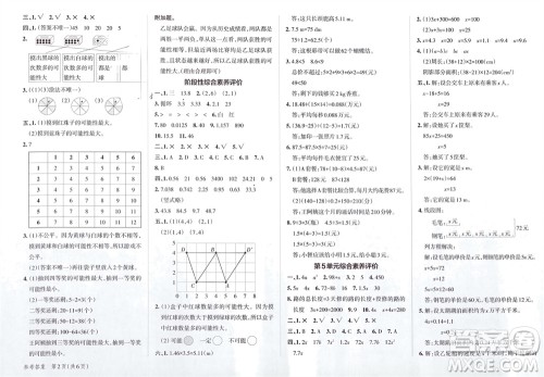 陕西师范大学出版总社有限公司2023年秋小学学霸单元期末标准卷五年级数学上册人教版参考答案 陕西师范大学出版总社有限公司2023年秋小学学霸单元期末标准卷五年级数学上册人教版参考答案