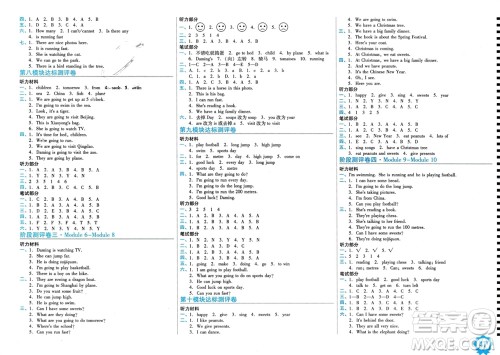 开明出版社2023年秋期末100分冲刺卷四年级英语上册外研版参考答案 开明出版社2023年秋期末100分冲刺卷四年级英语上册外研版参考答案