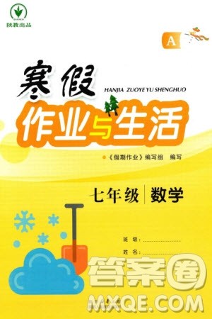 陕西人民教育出版社2024寒假作业与生活七年级数学人教版A版参考答案