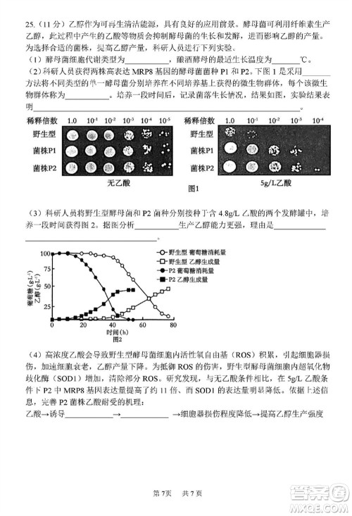 哈三中2023-2024学年高三上学期期末考试生物参考答案