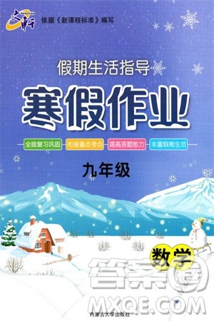 内蒙古大学出版社2024文轩假期生活指导寒假作业九年级数学课标版参考答案