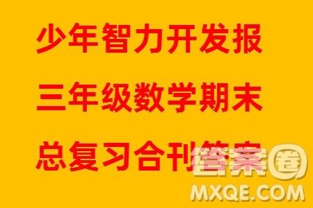 2023年秋少年智力开发报三年级数学上册人教版期末总复习合刊参考答案