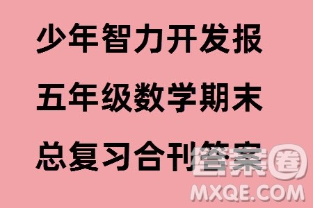 2023年秋少年智力开发报五年级数学上册人教版期末总复习合刊参考答案