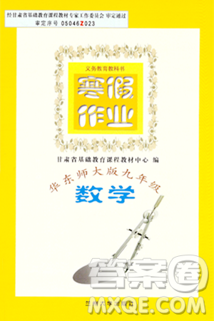 兰州大学出版社2024寒假作业九年级数学华东师大版答案