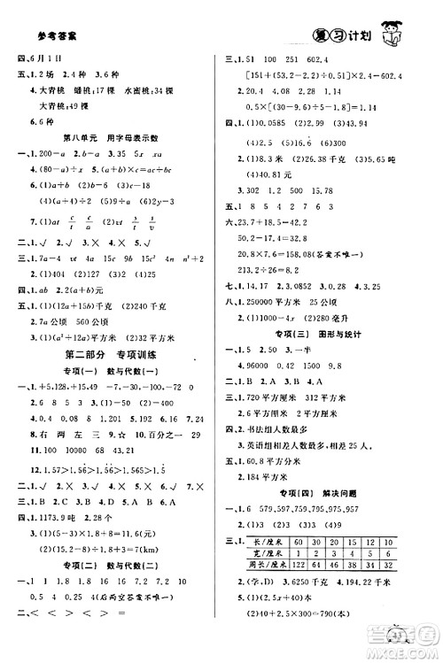 吉林教育出版社2024品至教育假期复习计划期末寒假衔接五年级数学苏教版答案 吉林教育出版社2024品至教育假期复习计划期末寒假衔接五年级数学苏教版答案